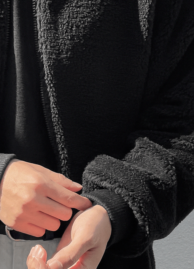 SIMPLE OVERSIZED FLEECED JACKET