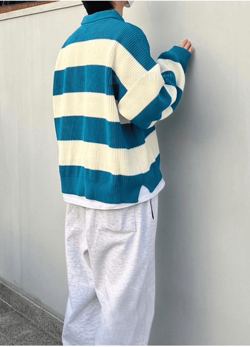 CARA STRIPED OVERFIT KNIT ( 2 colors )