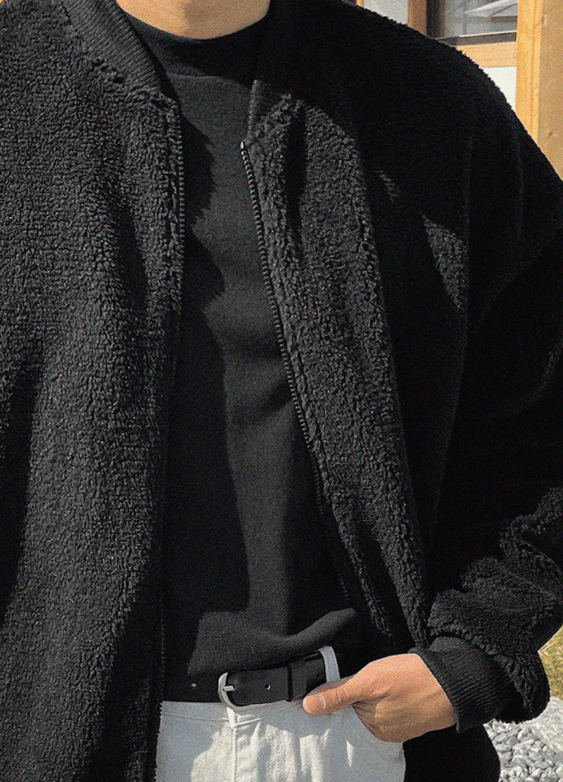 SIMPLE OVERSIZED FLEECED JACKET