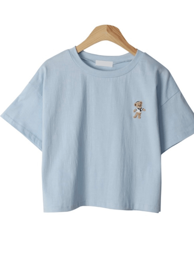 CROPPED BEAR T-SHIRTS ( 3 COLORS )