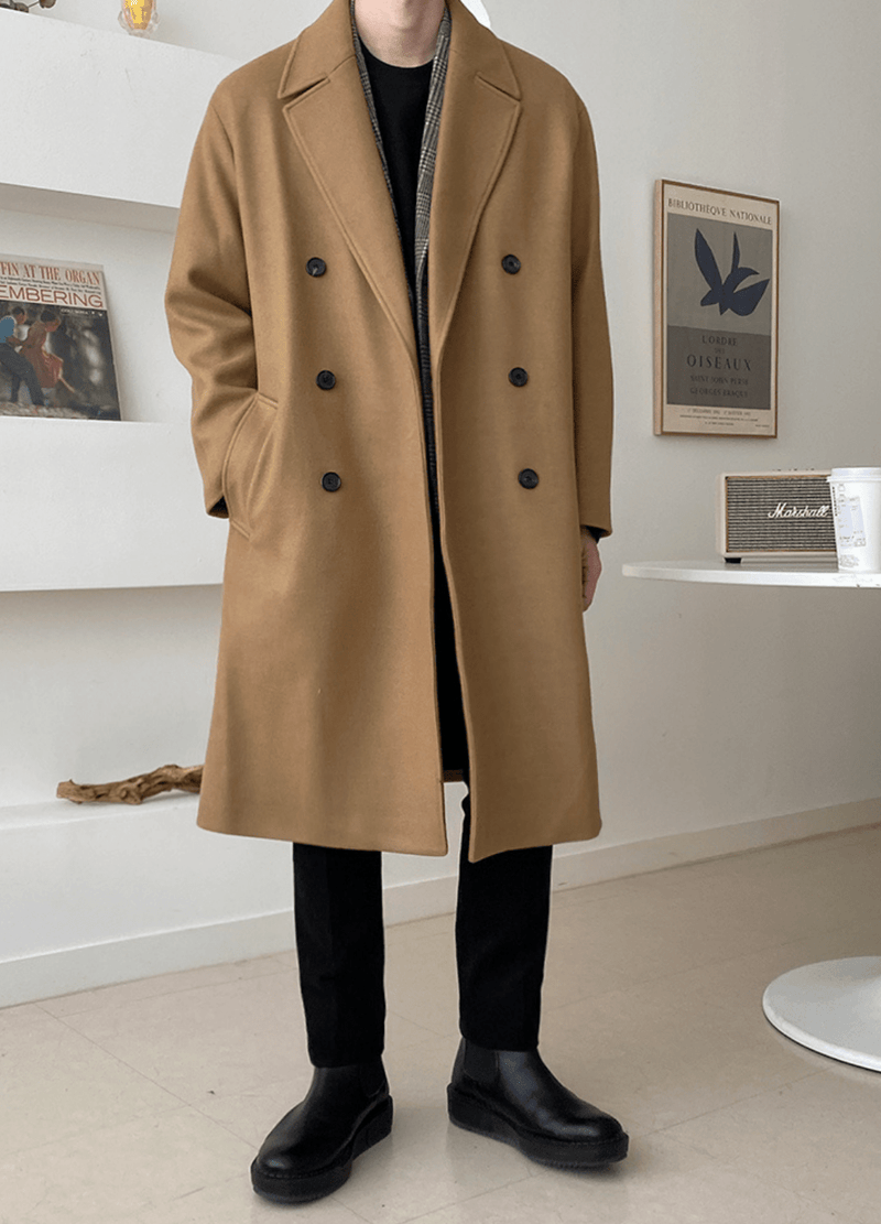 WOOL DOUBLE OVER COAT #O