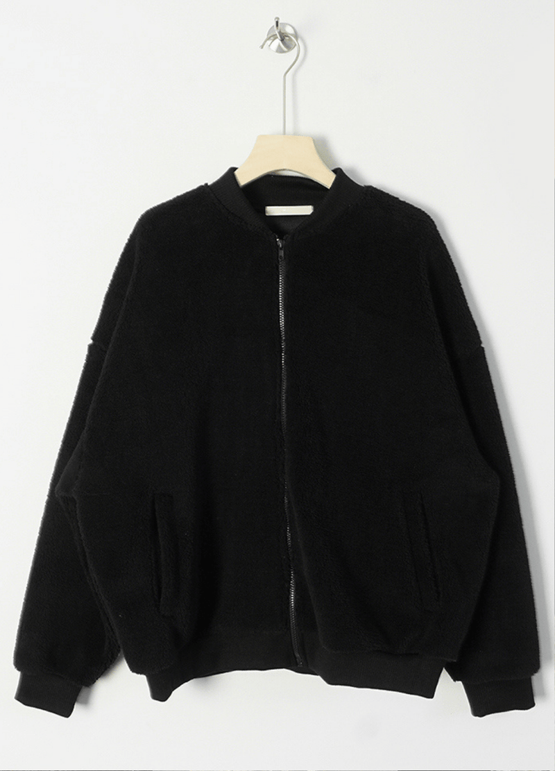 SIMPLE OVERSIZED FLEECED JACKET