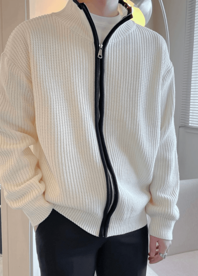 TWO TONED ZIP-UP ( 2 COLORS)