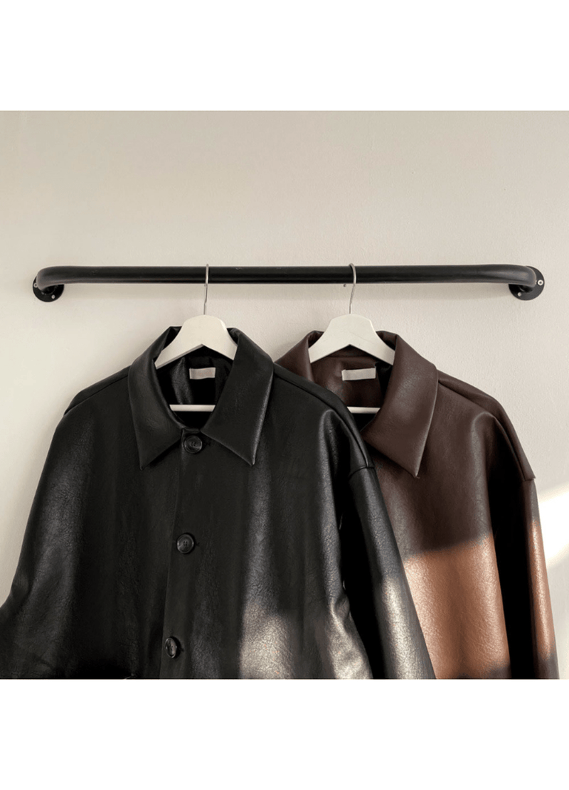 LEATHER POCKET JACKET ( 2 colors )