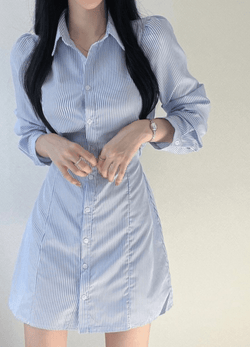 STRIPED BACK RIBBON SHIRTS ( 2 COLORS )