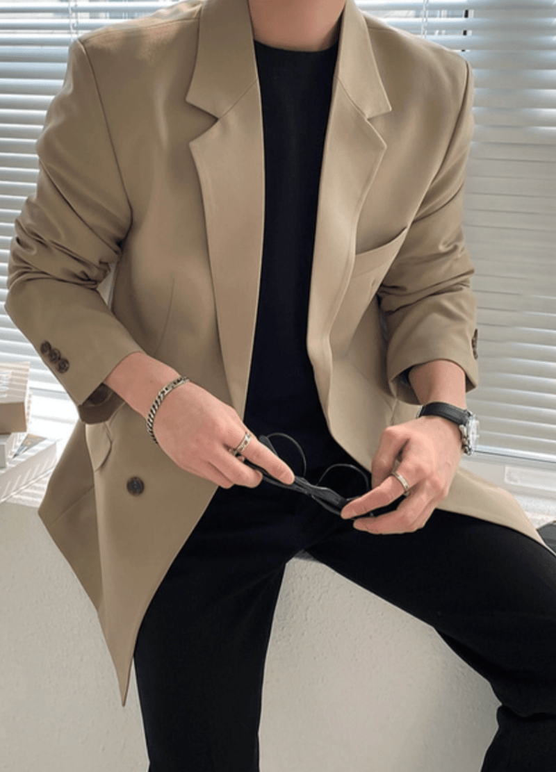 TWO BUTTON SEMI OVERSIZED FIT BLAZER