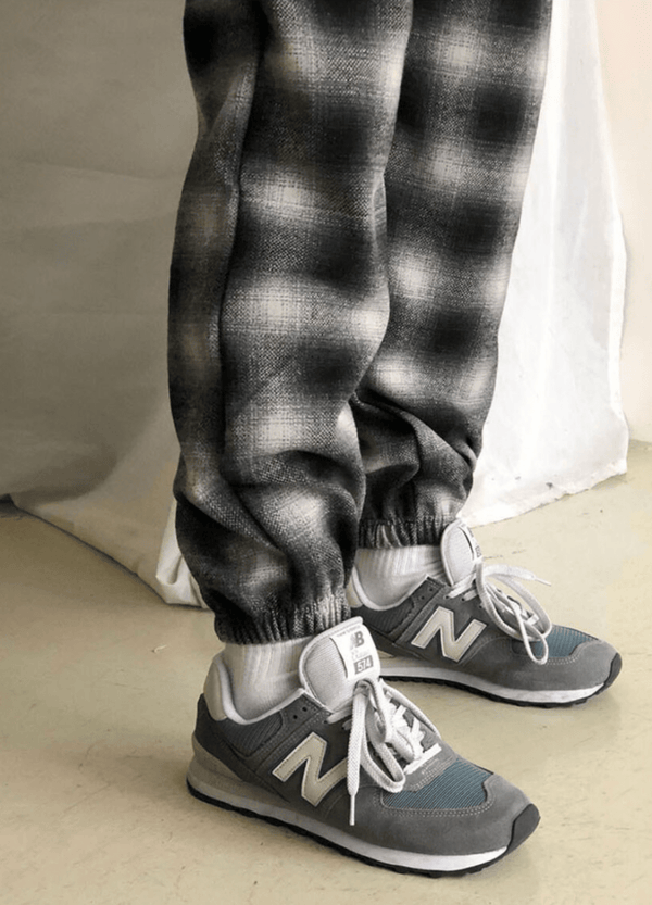 CHECKERED JOGGER PANTS ( 2 colors ) #O