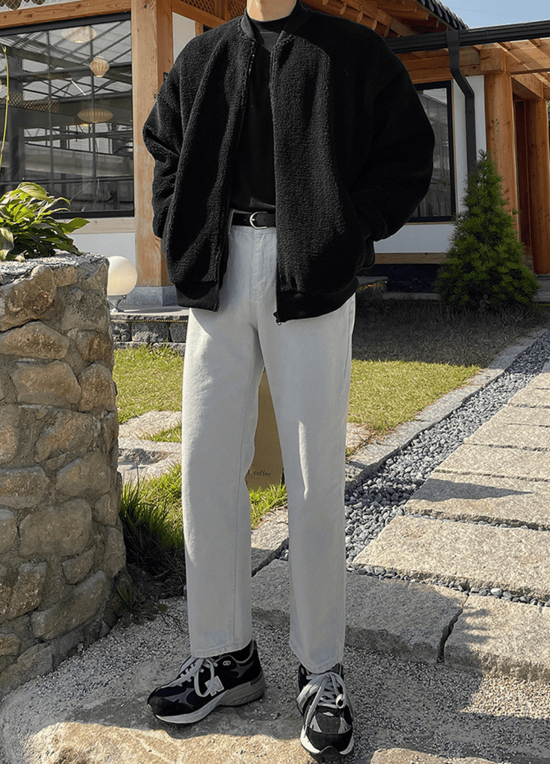 SIMPLE OVERSIZED FLEECED JACKET