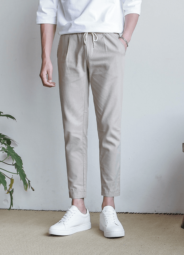 DAILY-WEAR LINEN CAPRI PANTS ( 3 COLORS ) #O