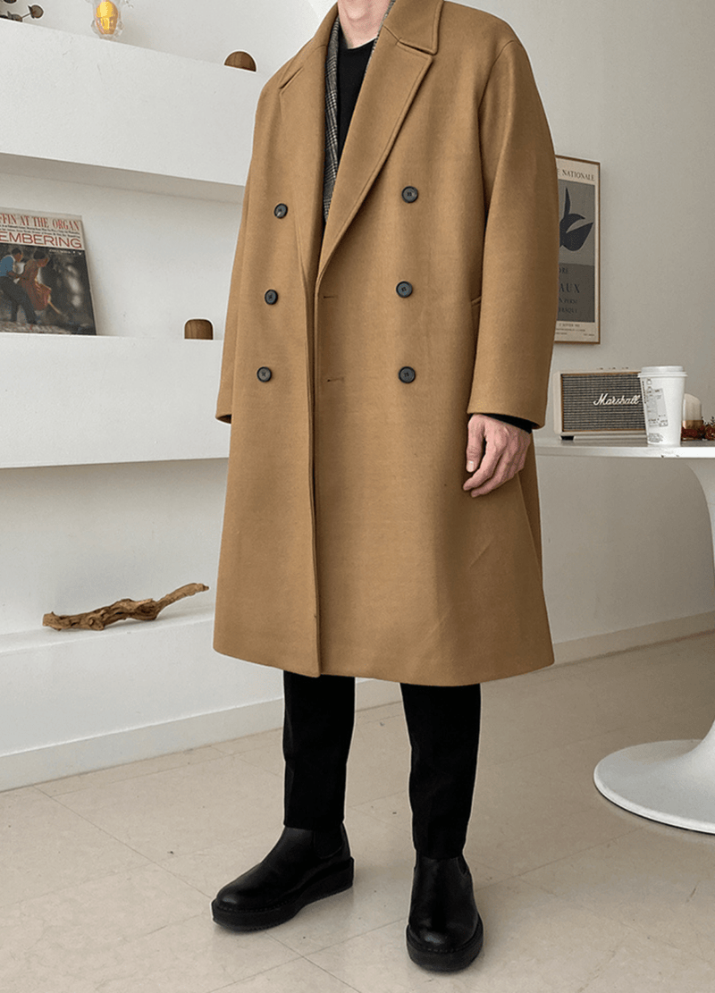 WOOL DOUBLE OVER COAT #O