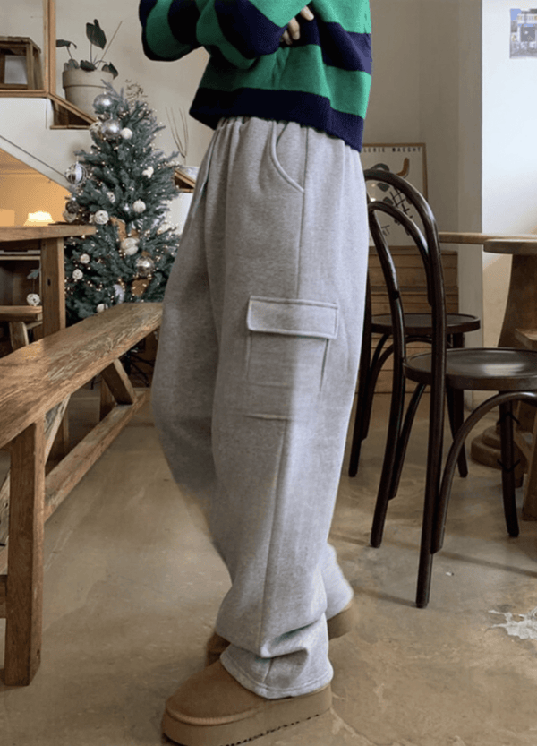 POCKET WIDE PANTS ( 2 colors )