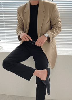 TWO BUTTON SEMI OVERSIZED FIT BLAZER