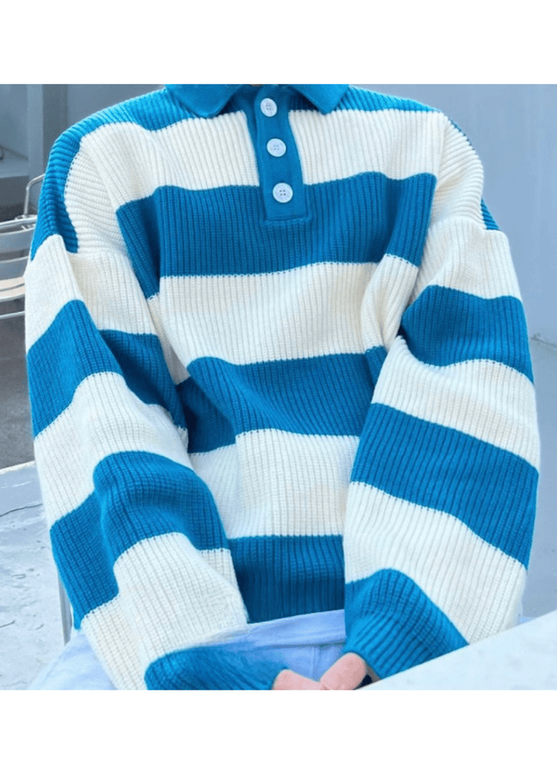 CARA STRIPED OVERFIT KNIT ( 2 colors )