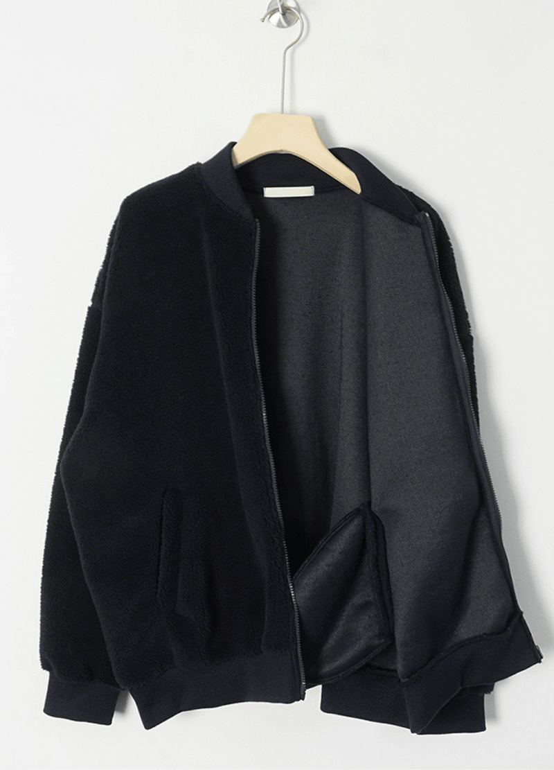 SIMPLE OVERSIZED FLEECED JACKET