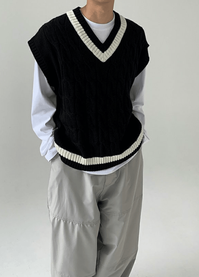 V NECK OVER VEST ( 3 colors )