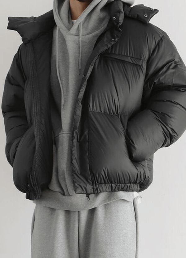 SHORT HOODIE PUFFER JACKET